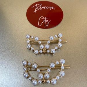 Pearl Wings Hair Clips